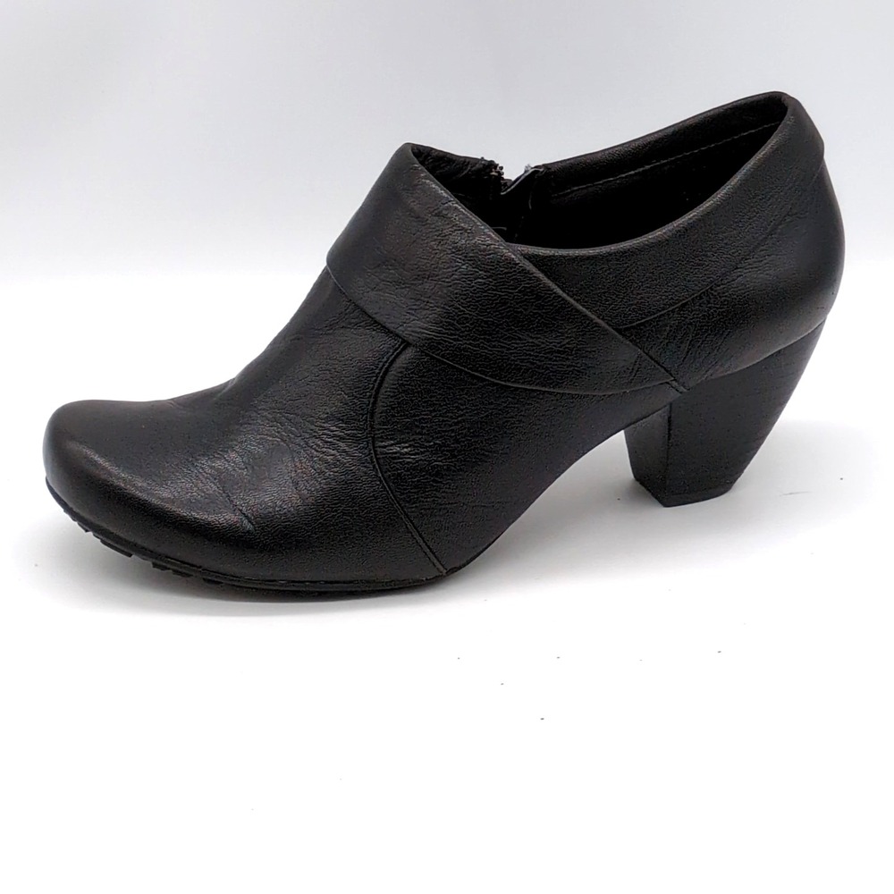 Baretraps Shoes Womens Tacey Black 9.5 Ankle Bootie Pumps Leather Zip Western